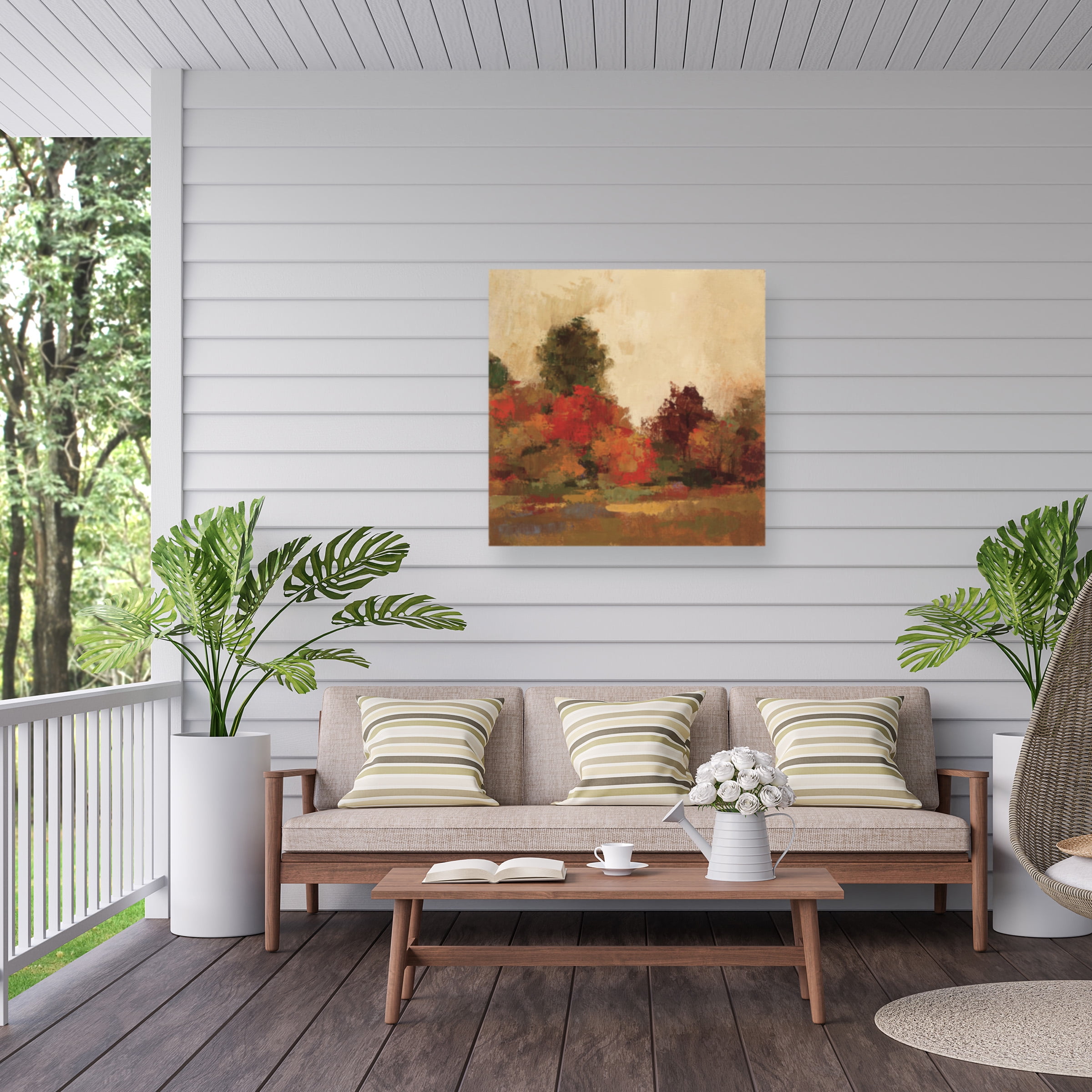 Silvia Vassileva 'Fall Forest III' Outdoor Canvas 14x12