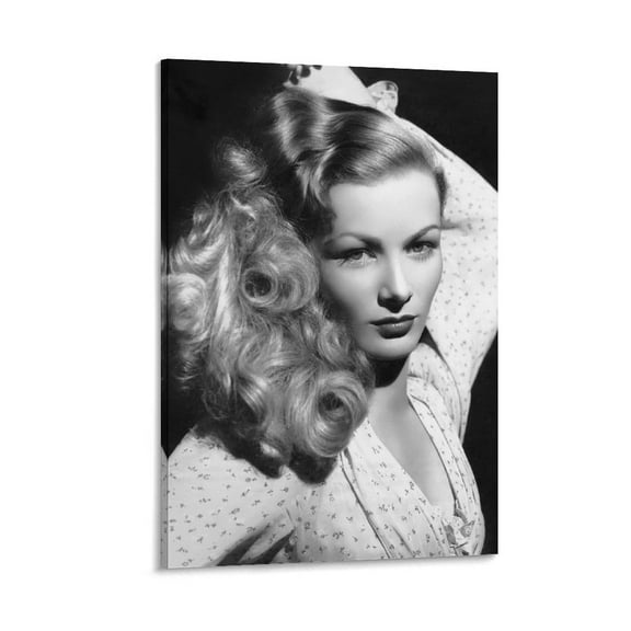 Most Attractive Actresses of 1940s Veronica Lake Retro Poster Wall Art Picture Painting Poster Canvas Print Posters Artworks Bedroom Living Room Decor 16x24inch(40x60cm)
