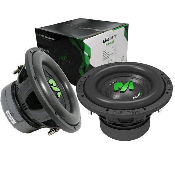 2 x Deaf Bonce Machete 10'' 1600 Watts 2 2 Ohm Dual Voice Coil Subwoofer New