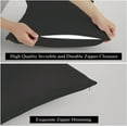 thumbnail image 4 of 100% Egyptian Cotton Standard Pillow Protectors Set of 4, 400 Thread Count Sateen Weave Cooling Pillowcase, Easy Care Zippered Style Pillow Covers (Black, Standard), 4 of 7