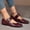 Wine, variant on Zedker Shoes for Women Classic Comfort Mary Jane Flats Fashion Casual Dress Shoes Cute Closed Toe Slip On Lightweight Breathable Walking Shoes Black 36
