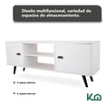 thumbnail image 3 of Centro de Entretenimiento modular KingsHouse para TV 150Cm con Repisas y Puertas blanco, 3 of 7