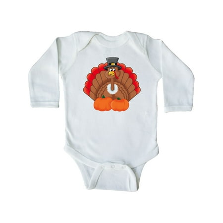 

Inktastic Thanksgiving Turkey with Pumpkin Gift Baby Boy or Baby Girl Long Sleeve Bodysuit