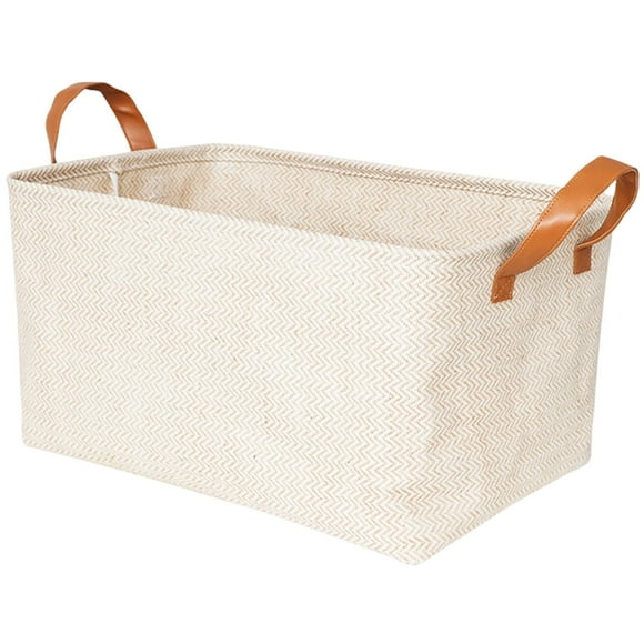Panier de Rangement en Lin Tissé Minimaliste Élégant et Fonctionnel