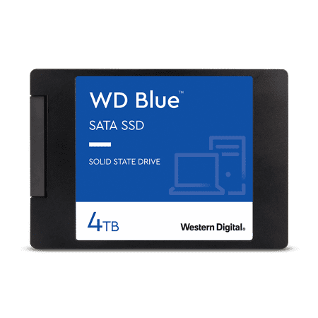 Western Digital 4TB WD Blue SATA SSD, Internal 2.5''/7mm Cased Solid State Drive - WDS400T2B0A