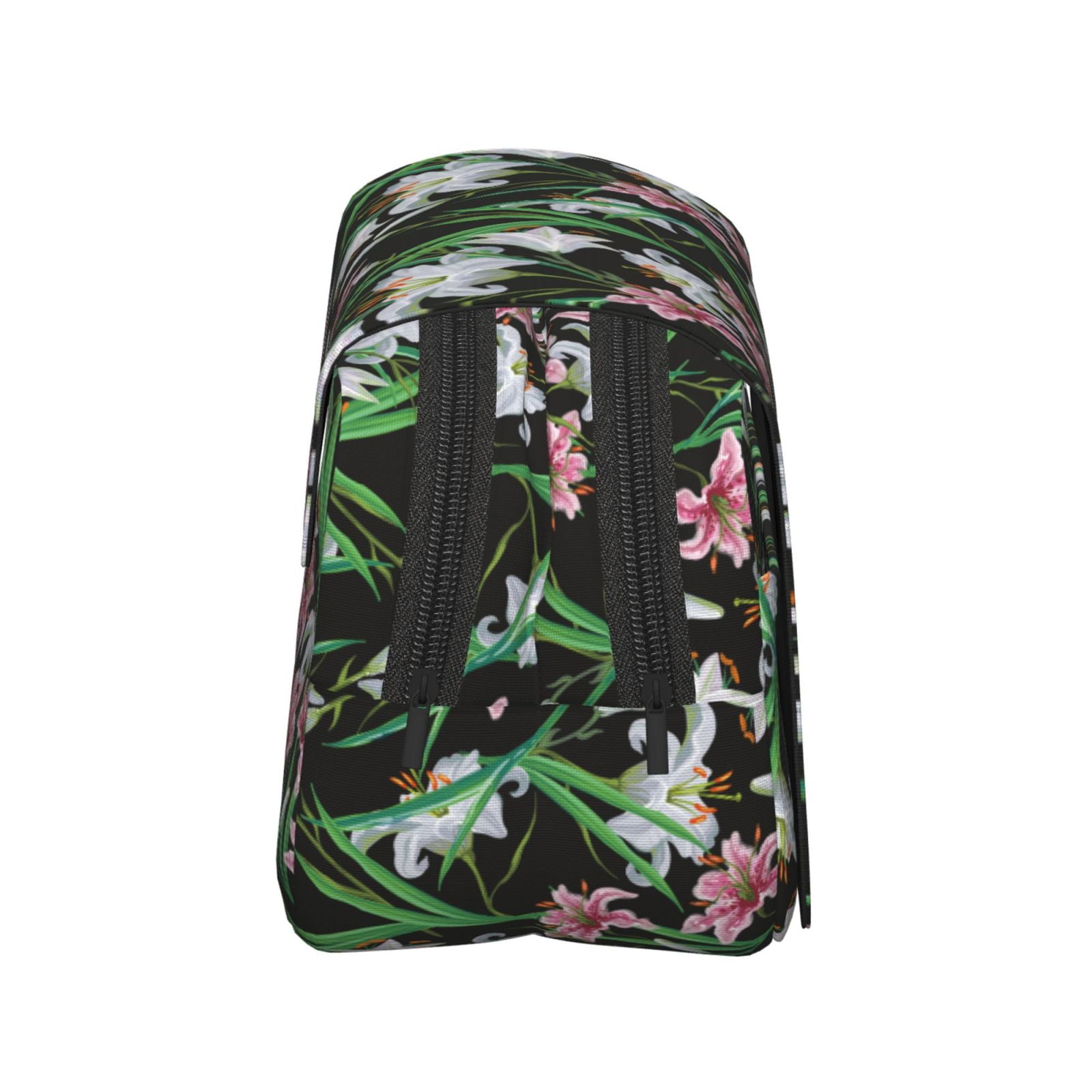 Rateoe Lilies Flowers Pattern Double Clamshell Pen Case, Storage Organizer with Two Zipper Compartments– Holds Up to 50 Pencils & Pens
