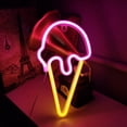 thumbnail image 2 of Letreros de neón, luces de helado de verano, luces de paletas con Base, decoraciones artísticas, luces nocturnas operadas por batería/USB para dormitorio, 2 of 5