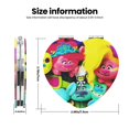 thumbnail image 3 of Pofeuu Trolls Band Together for Portable Pocket Makeup Mirror PU Cover Compact Travel Mirror with Normal and Magnifying Double Sided Glass-Heart Shape, 3 of 9