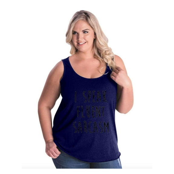 IWPF - Women's Plus Size Tank Top - I Speak Fluent Sarcasm