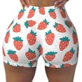 thumbnail image 2 of Balery Strawberries Printed Workout Shorts for Women Seamless Scrunch Short Gym Yoga Running Sport Active Exercise Fitness Shorts-Medium, 2 of 8