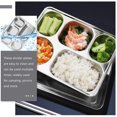 thumbnail image 4 of 6 Pcs Stainless Steel Tray Cafeteria Divided Tray Cafeteria Plate Lunch Holder Divided Cafeteria Tray, 4 of 5