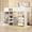 Beige + Solid Wood+MDF + Bedroom, variant on Luckynote Wood Full Size Loft Bed with Built-in Wardrobe, Desk, Storage Shelves and Drawers, Beige