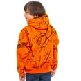 thumbnail image 5 of Kids Orange Safety Full Zip High Visibility Thick Fleece Hooded Sweatshirt Hunting Jacket, Orange Camo,  Large, 5 of 9