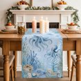 thumbnail image 1 of Table Runners 72 Inches Long Dress Scarves, Octopus Coastal Farmhouse Kitchen/Dining Table Decor Table Runner, Coffee Tablerunners, Nautical Seaside Coral Starfish Conch 13x72 Inch, 1 of 8