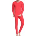 thumbnail image 1 of Jumpingount Ropa interior térmica para hombre, ropa interior elástica de manga larga con cuello para invierno, ropa interior para Camisetas Rojo XL, 1 of 6