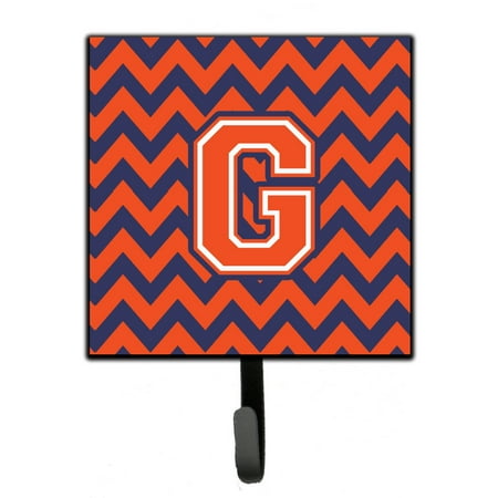 

Carolines Treasures CJ1042-GSH4 Letter G Chevron Orange and Blue Leash or Key Holder 7Hx4.25W multicolor