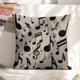 thumbnail image 6 of Black notes Linen toss pillowcase decoration pillowcase gifting preferred 24x24 inch cushion cover 4 sets sofa pillowcase sofa bedroom living room car, 6 of 8