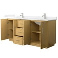 thumbnail image 2 of Elan TK 72" Light Oak Double Vanity White Cultured Marble Top & Nickel Trim, 2 of 5
