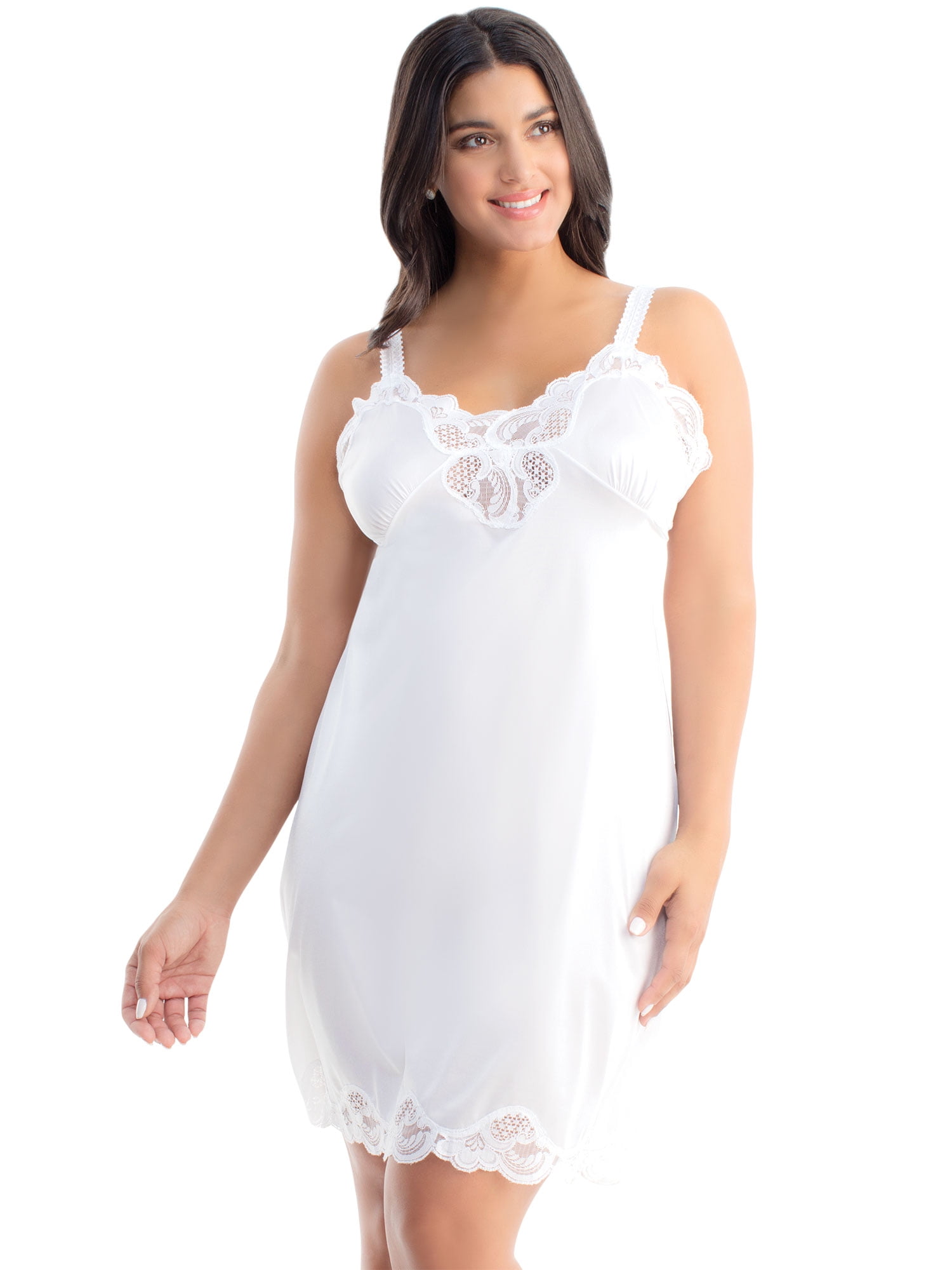 plus size lace slip