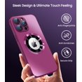 thumbnail image 5 of for iPhone 15 Pro Max Case, Compatible with Magsafe, Built-in Camera Lens Protector, Logo View, Magnetic Shockproof Slim Thin Phone Cover, Plum, 5 of 13