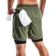 thumbnail image 2 of Fioneca Pantalones Cortos 2 En 1 Para Hombre, Paquete De 2 Pantalones Cortos Informales Para Correr, Gimnasio, Pantalones Cortos De Entrenamiento De 7 Pulgadas Para Hombre Con Bolsillos Y Presilla Par, 2 of 5