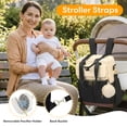 thumbnail image 3 of Baby Diaper Backpack with Changing Pad, Diaper Bag Backpack with 13 Pockets & Insulated Bottle Holders, Waterproof Travel Diaper Bag for Mom and Dad, Black Brown, 3 of 9