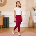 thumbnail image 2 of 10-11 Years Toddler Girls Leggings With Skirt High Waisted Tennis Athletic Flowy Skirted Legging With Pockets For Kid Sweatpants Joggers Pants Fall and Winter Red Cargo Pants, 2 of 9