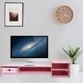 thumbnail image 3 of OULII Support de Moniteur Tiroir Rectangulaire Organiseur de Bureau Rose 1 Pcs Rentrée Scolaire, 3 of 8