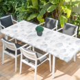 thumbnail image 2 of Colorful Shell Coastal Table Cloths for 8 Foot Rectangle Tables, Nautical Summer Beach Ocean Sea Patio Waterproof Elastic Fitted Tablecloths, Washable Rectangular Table Cover for Camping, 2 of 8