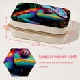 thumbnail image 5 of Chameleon Velvet Portable Jewelry Box with Removable Compartment - Necklace, Earring, and Travel Organizer - Gift, 5 of 7