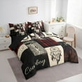 thumbnail image 3 of Homewish Rustic Farmhouse Hunting Twin Bedding Sets 7-Piece, Bohemian Dreamcatcher Bedding Comforter Set, Cowboy Cowgirl Reversible Sheet Sets, Wheat Red Luxury Bedroom Decor, 3 of 7