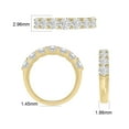 thumbnail image 2 of TimeLe$$ Classics Lab Grown Seven Stone Diamond Anniversary Bands and Wedding Rings For Women in 14K Yellow Gold - 0.50 CTW (Ring Size: 8), 2 of 7