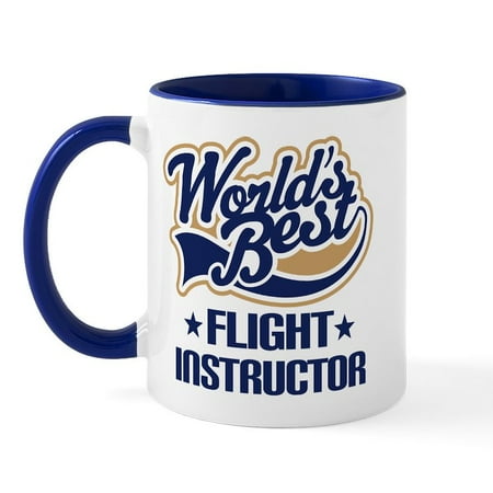 

CafePress - Worlds Best Flight Instructor Mug - 11 oz Ceramic Mug - Novelty Coffee Tea Cup
