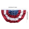 thumbnail image 7 of 1/2 PCS Flag Banner Fan Shaped Banner Fourth Of July Independence Day Memorial Day Outdoor Decorative Garden Flags Patriotic for Independence Day Party Decor, 7 of 7