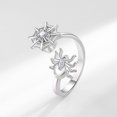 thumbnail image 3 of Spider Punk Spinner Fidget Ring for Women Men Stress Relieving Spider Web Personalized CZ Crystal Open Adjustable Stress Relieving Ring Jewelry Gift, 3 of 6