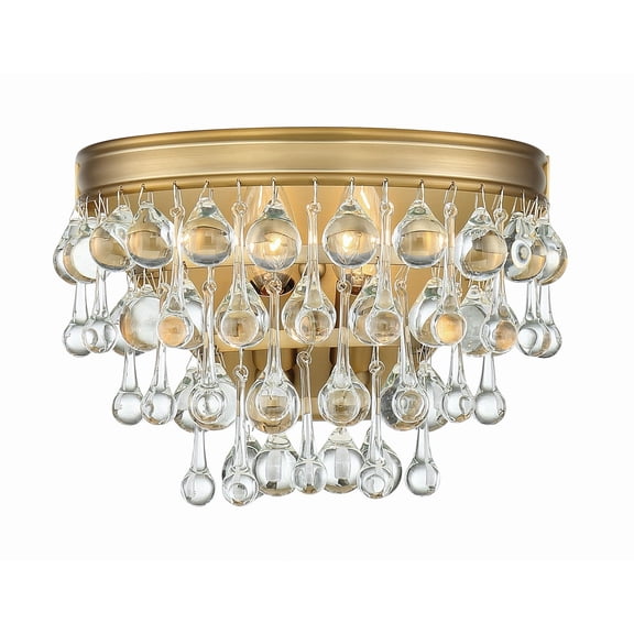 132-VG Crystorama Lighting Calypso - Two Light Wall Sconce in Classic Style - 10.75 Inches Wide by 7.25 Inches High-Vibrant Gold Finish
