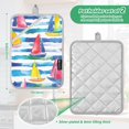 thumbnail image 6 of Yayeee Pot Holders Kitchen Heat Resistant with Pocket 7"x9.8" Cotton Oven Cooking Hot Pads, Yellow Hand Drawn Sailboats, 6 of 7