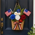 thumbnail image 4 of KUKIDSVO Patriotic Artificial Flower Bouquet, Realistic Plastic Floral Arrangement, Versatile Decor for 4th of July Table Staircase Wedding Party & Photography Prop, 4 of 7