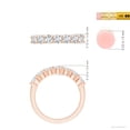 thumbnail image 5 of ANGARA IGI Certified Lab Grown 1.02 Ct 7 Stone Diamond Wedding Ring for Women in 14K Rose Gold (Size-3.4mm|Color-F-G|Clarity-VS) | April Birthstone, Anniversary, Jewelry Gift for Women | Diamond Ring, 5 of 7