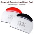 thumbnail image 2 of Stainless Steel Pastry Scraper Flour Scraper Dough Scraper Dough Steel Dough Chopper Pastry Dough Slicer Chopper with Scale Kitchen Baking Tool, Black, 2 of 8