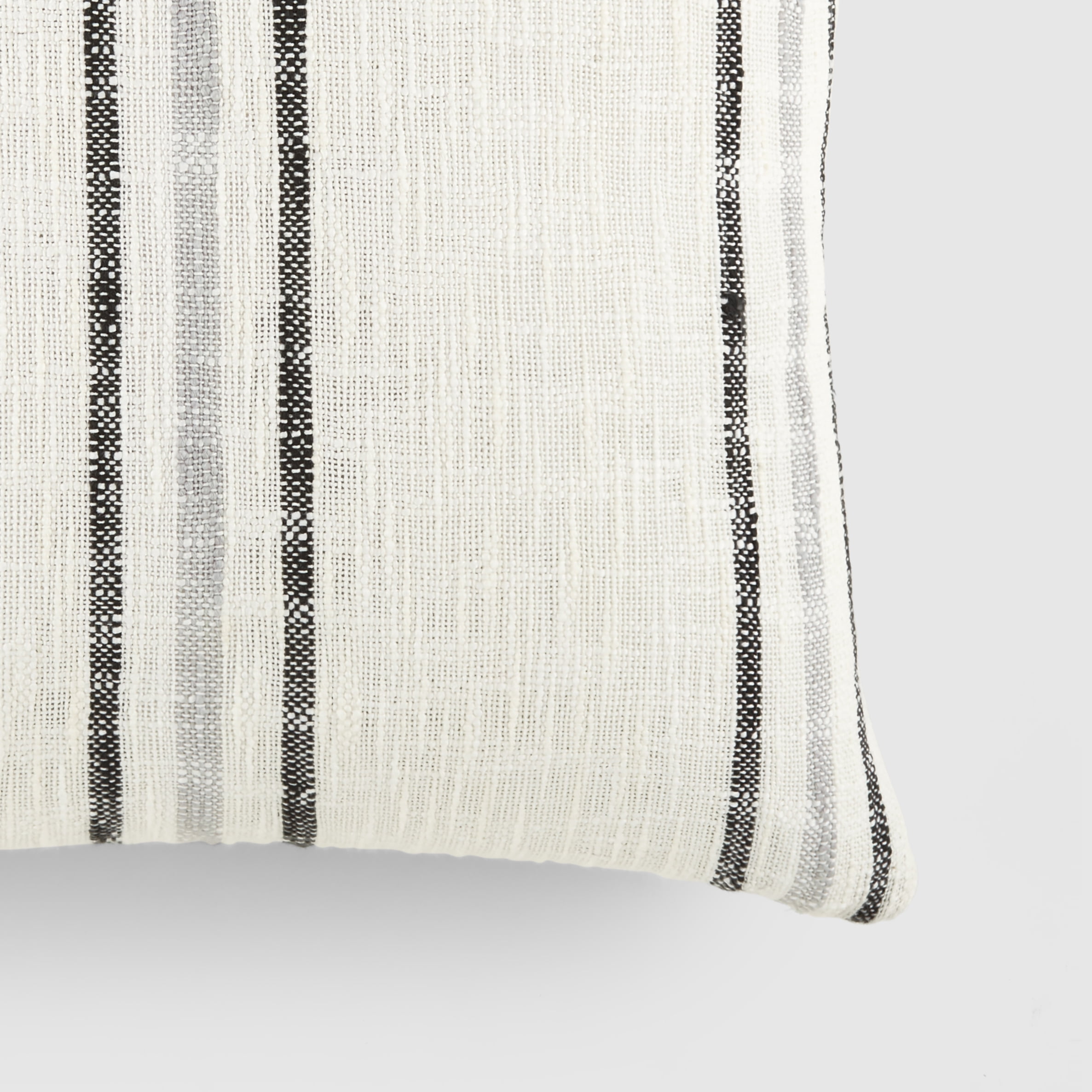 Noble Linens Yarn-Dyed Cotton Decor Throw Pillow in Framed Stripe Pattern