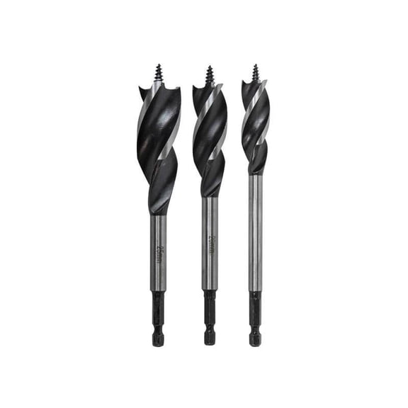 Faithfull - Tri-Point Speed Auger Bit Set, 3 Piece