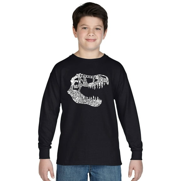 LA Pop Art Boy's Word Art Long Sleeve - TREX