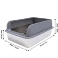 thumbnail image 4 of 2 Pack Stainless Steel Cat Litter Box, Small High Sides Litter Box for Multi Cats & Kittens, Anti-Leak Lid, Non-Stick, Odor Control, Easy Clean, Includes Scoop, 4 of 8