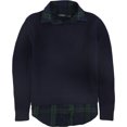 thumbnail image 1 of Ralph Lauren Womens Adanna Layered Look Pullover Suéter, Azul, Pequeño Ralph Lauren Pull-over, 1 of 1