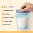 thumbnail image 3 of Snugell Breast Milk Storage Bags 200 Count | 180ml – Leak-Proof, BPA Free, Durable & Transparent for Easy Milk Visibility, 3 of 6