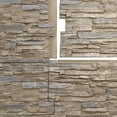 thumbnail image 4 of Ekena Millwork 45 3/4"W x 24 1/2"H x 1 1/4"D Canyon Ridge Stacked Stone, EverStone Faux Stone Siding Panel, Rockwall, 4 of 9
