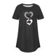 thumbnail image 2 of Camisetas de Manga Corta para las Mujeres Cuello Redondo Casual 3/4 Camiseta de Manga, Ligera Imitación de Algodón Cuatro Estaciones Top para el Hogar Y el Uso Diario, 2 of 3