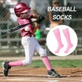 thumbnail image 2 of 1Pairs Baseball Soccer Softball Socks for Youth Adult Solid Colors Socks for Boy Girl, 2 of 7