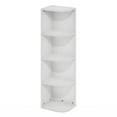 thumbnail image 2 of Furinno Pasir 4-Tier Corner Open Shelf Bookcase, White, 2 of 7